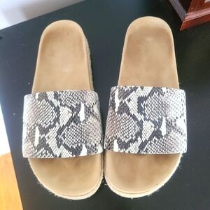 J/Slides Sandals Snakeskin Print